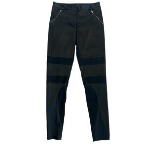 Nicole Miller black satin high waisted equestrian riding pants Sz 8